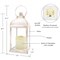 LED Decorative Lanterns - Set of 6 - Kate Aspen Vintage Rustic Home Décor Lantern Tabel Centerpiece for Wedding, Bridal Shower, Anniversary Party - White Marrakesh